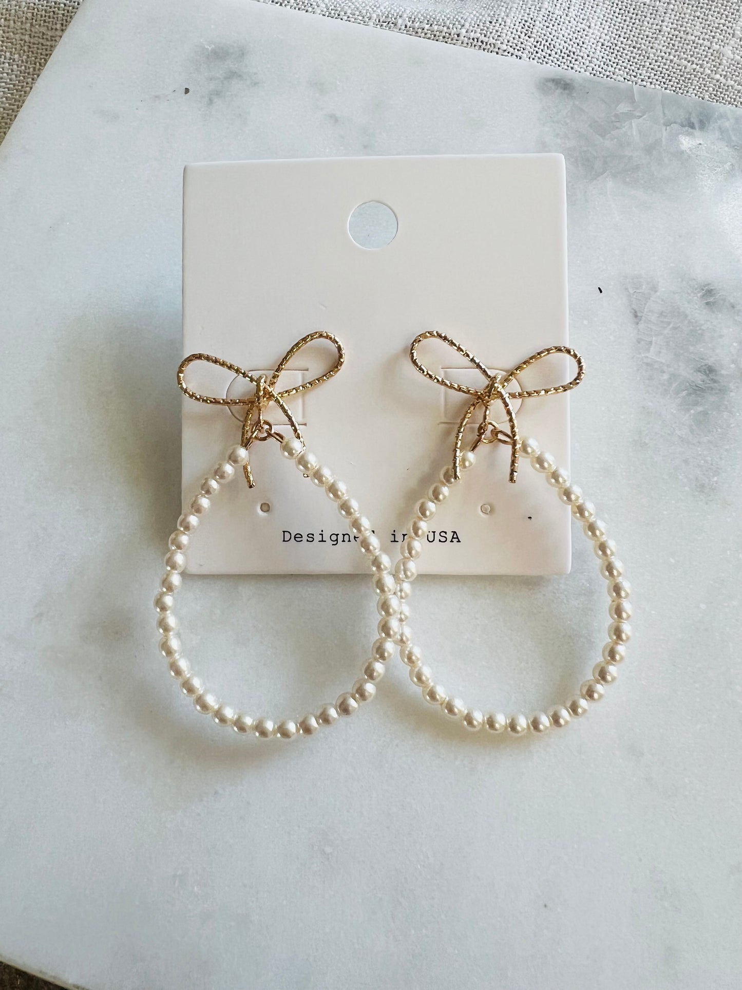 Bow Teardrop Earrings
