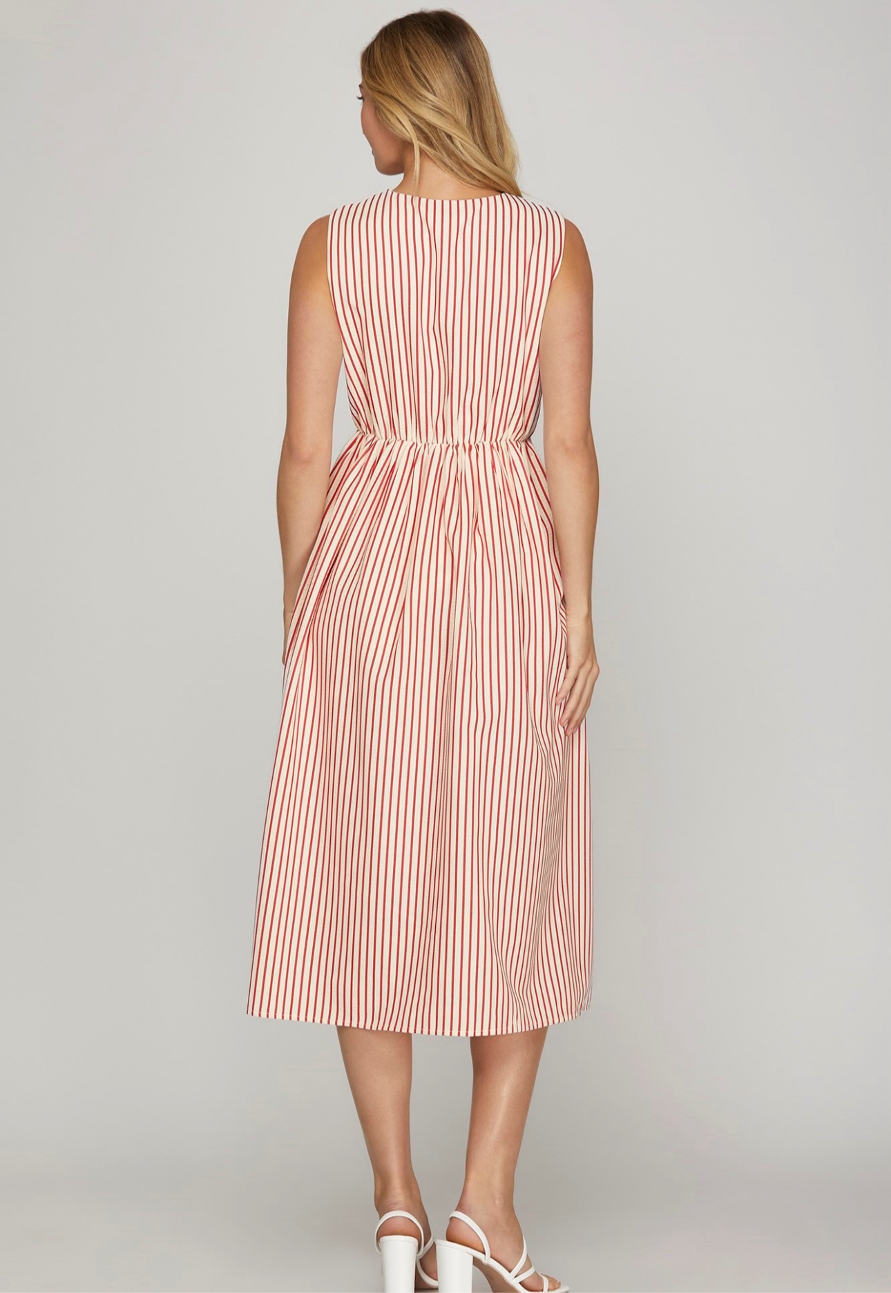 Red and White Bow Dress
