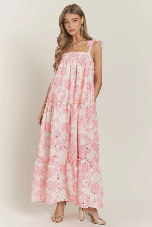 Creamy Rose Maxi Dress