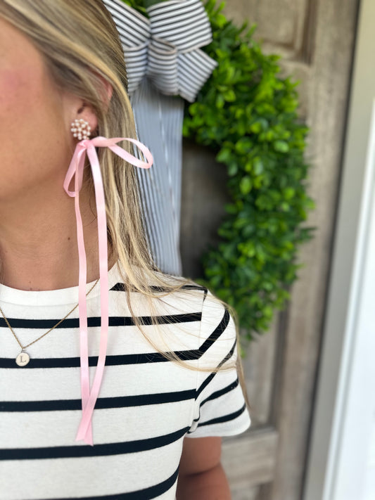 Preppy Girl Bow Earrings