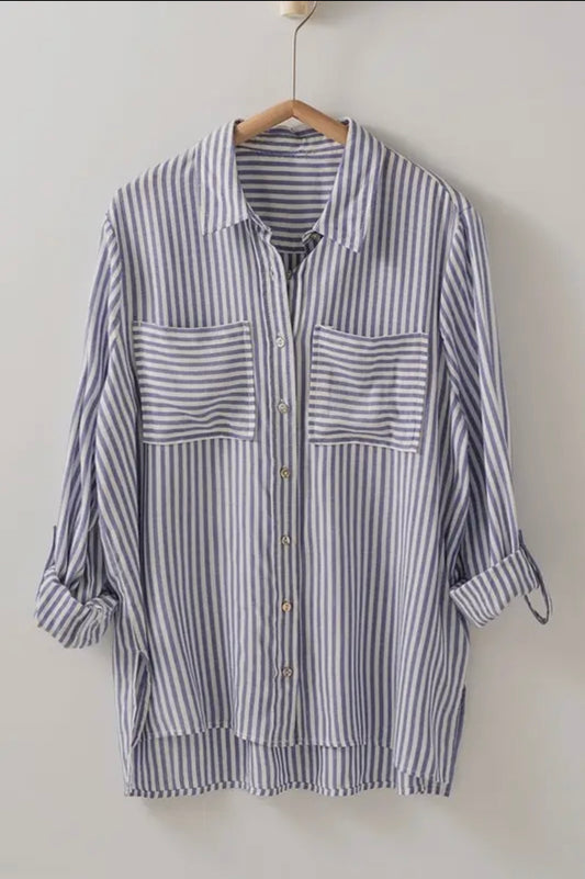 Blue Striped Button Down