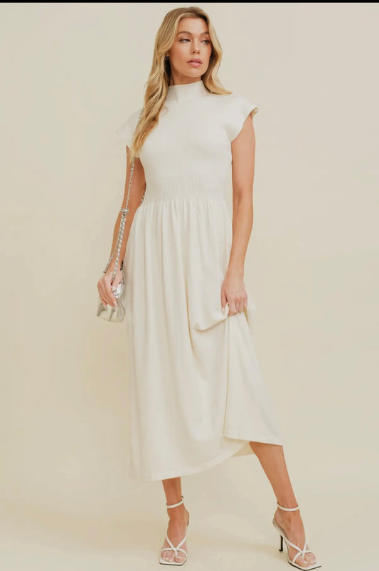 Cream Knit Dress